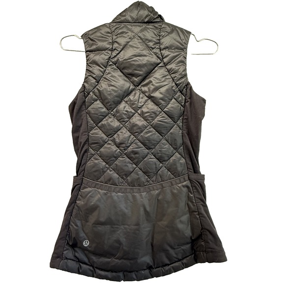 Lululemon Down for a Run Vest Black Goose Diamond Quilted Puffer Run Jacket 6 - Picture 3 of 12